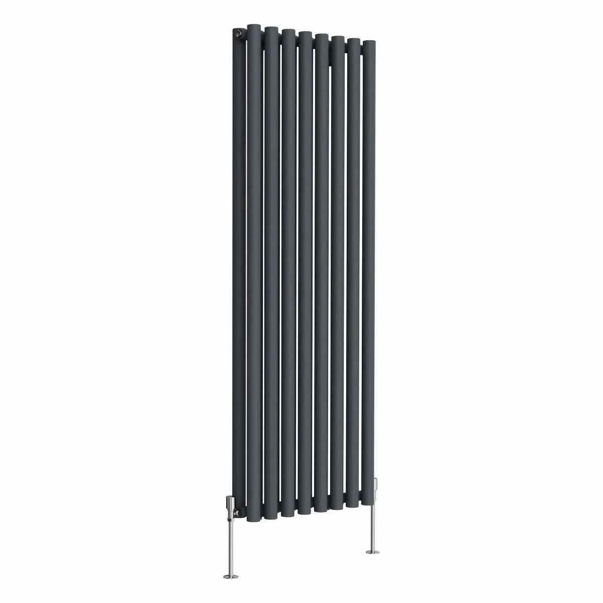 Comiso - Modern vertical round tube radiator anthracite - Warmthology