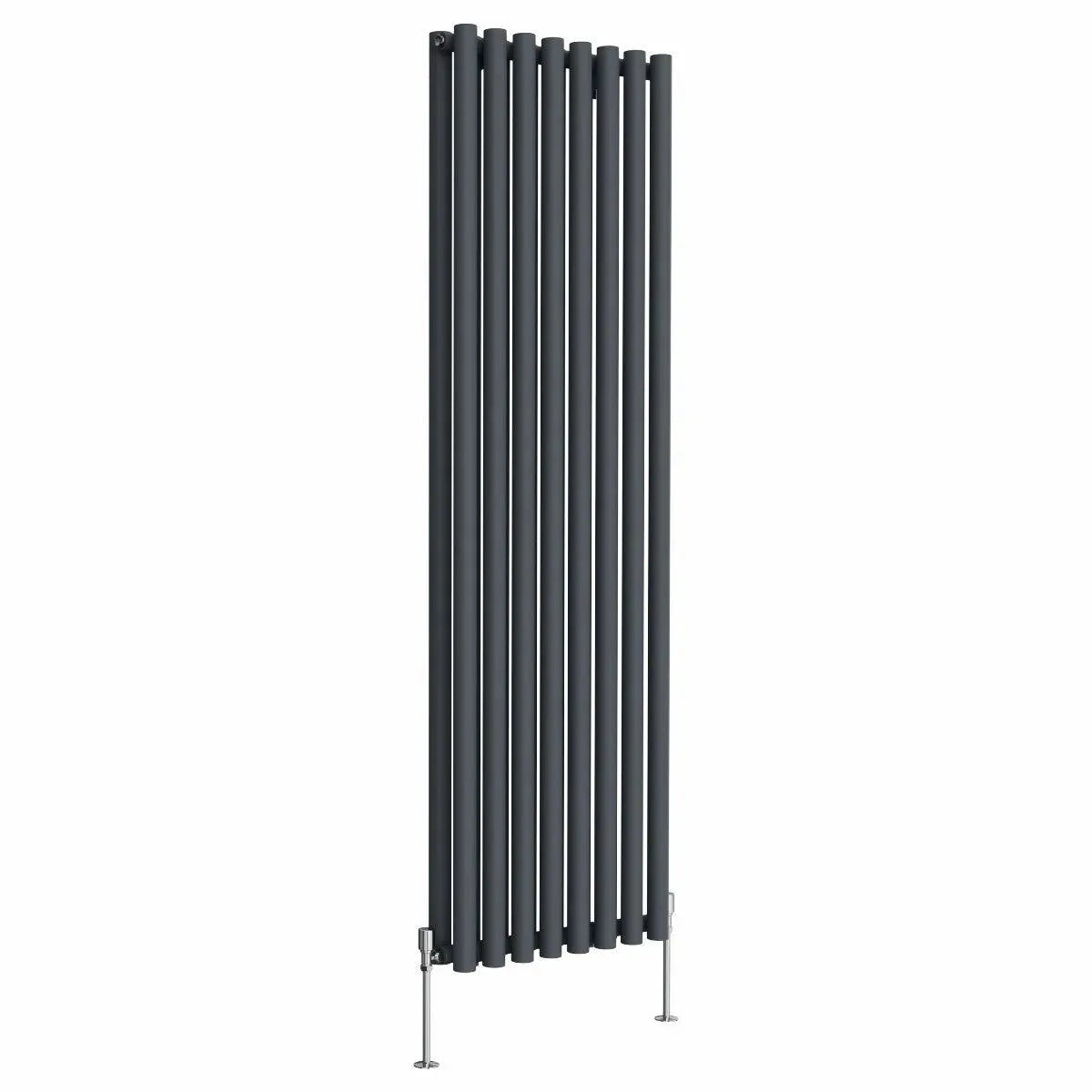 Comiso - Modern vertical round tube radiator anthracite - Warmthology