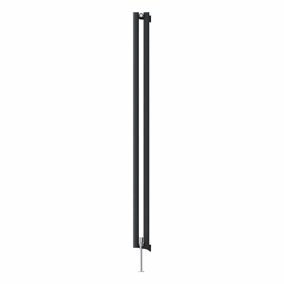 Comiso - Modern vertical round tube radiator anthracite - Warmthology