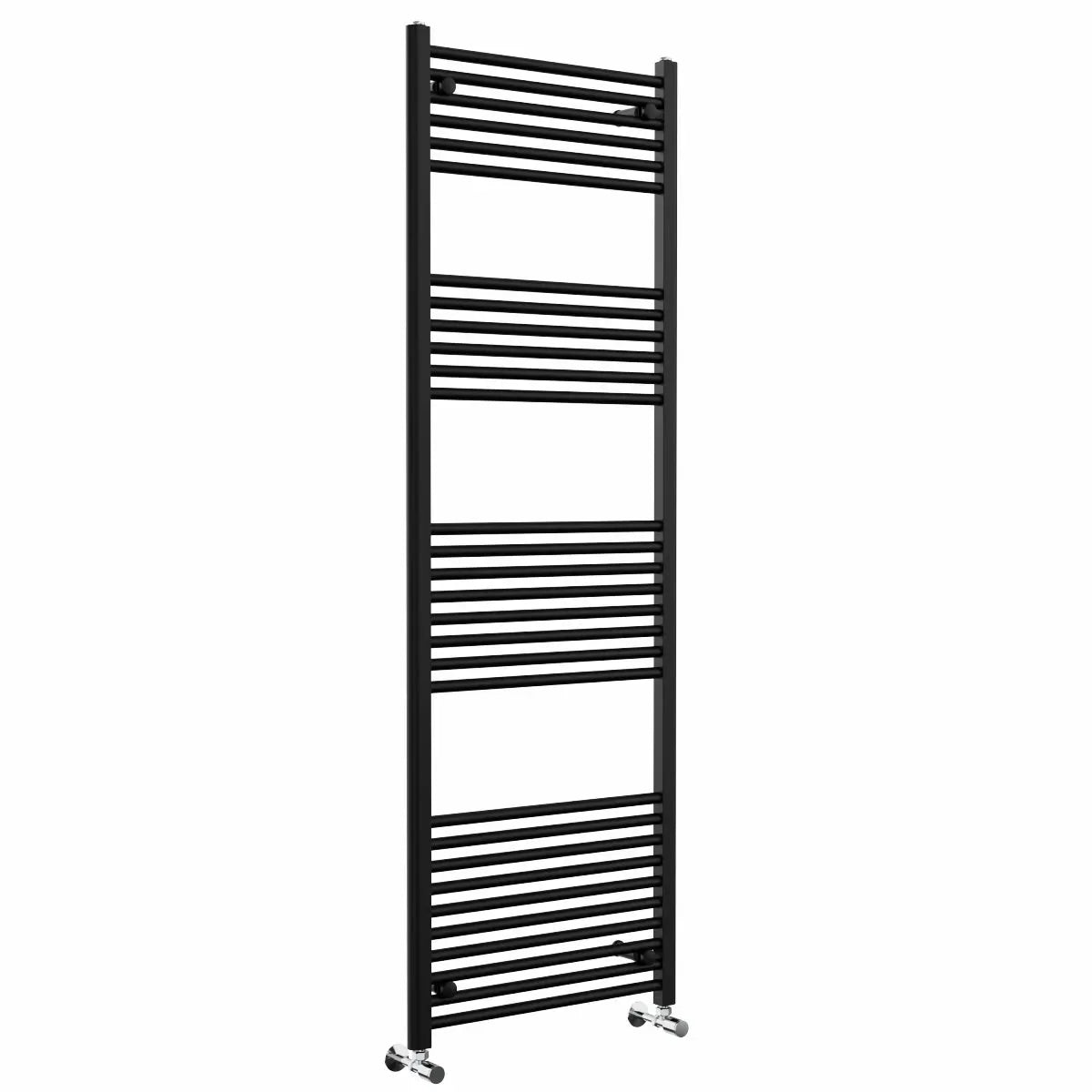 Enna - Straight heated towel rail black - Warmthology