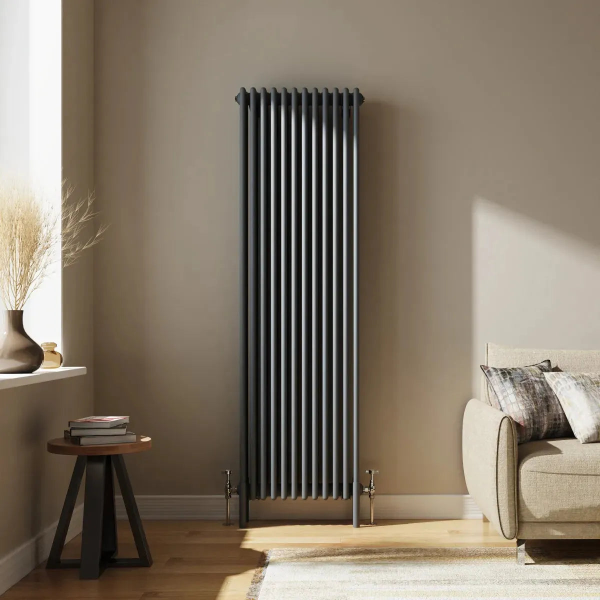 Ferentino - Traditional vertical column radiator anthracite - Warmthology