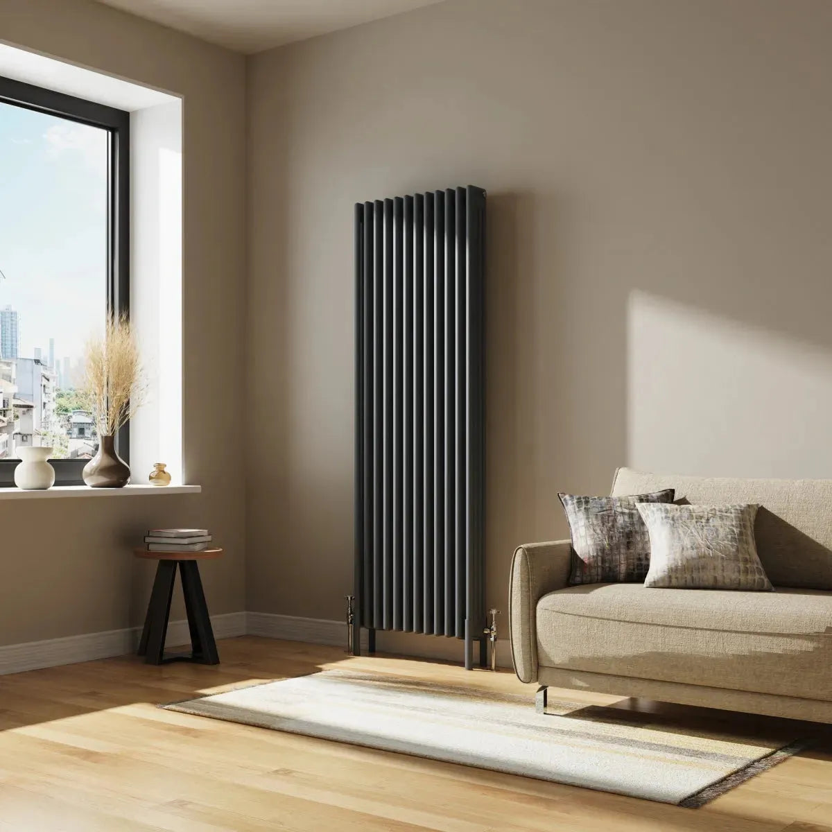 Ferentino - Traditional vertical column radiator anthracite - Warmthology