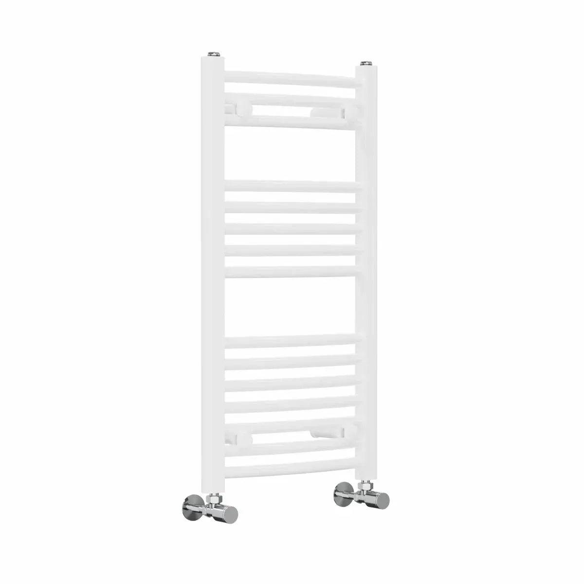 Gela - Curved heated towel rail white - Warmthology