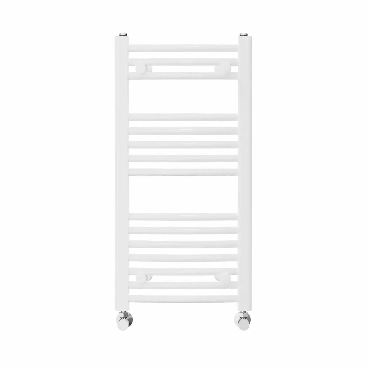 Gela - Curved heated towel rail white - Warmthology