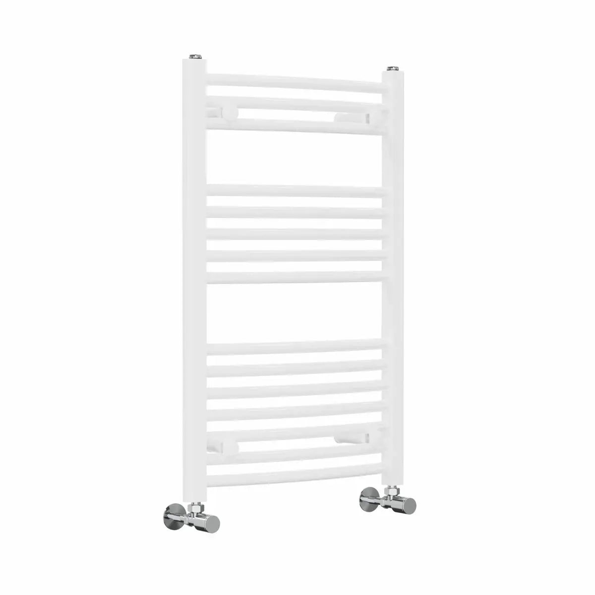 Gela - Curved heated towel rail white - Warmthology