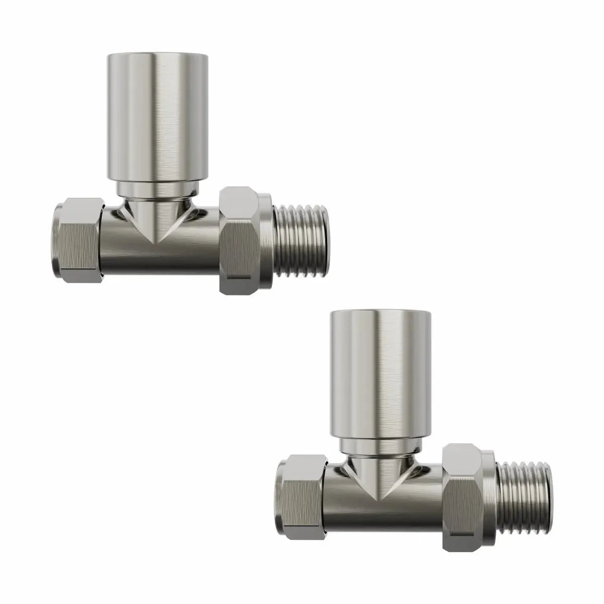 Modern round straight radiator valves - Warmthology