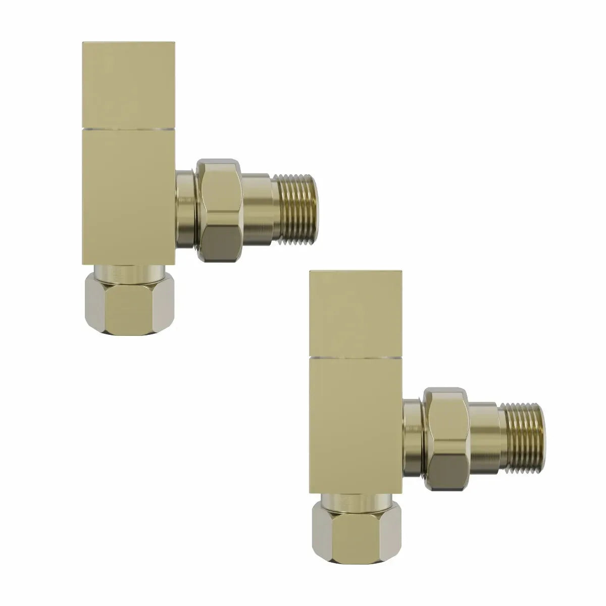 Modern square angled radiator valves - Warmthology