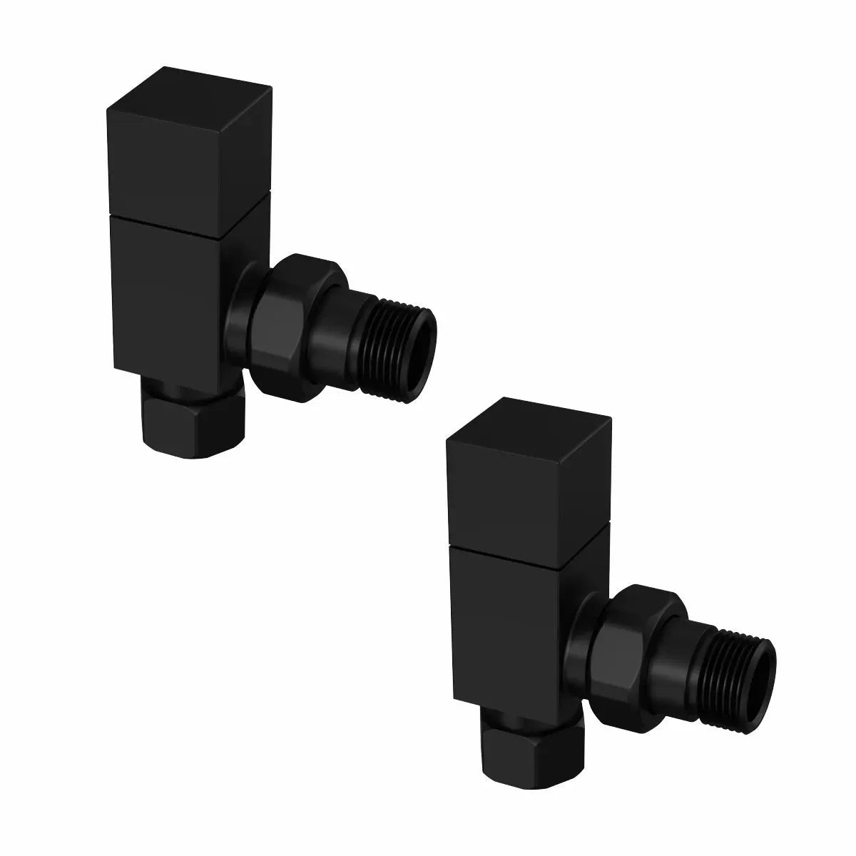 Modern square angled radiator valves - Warmthology