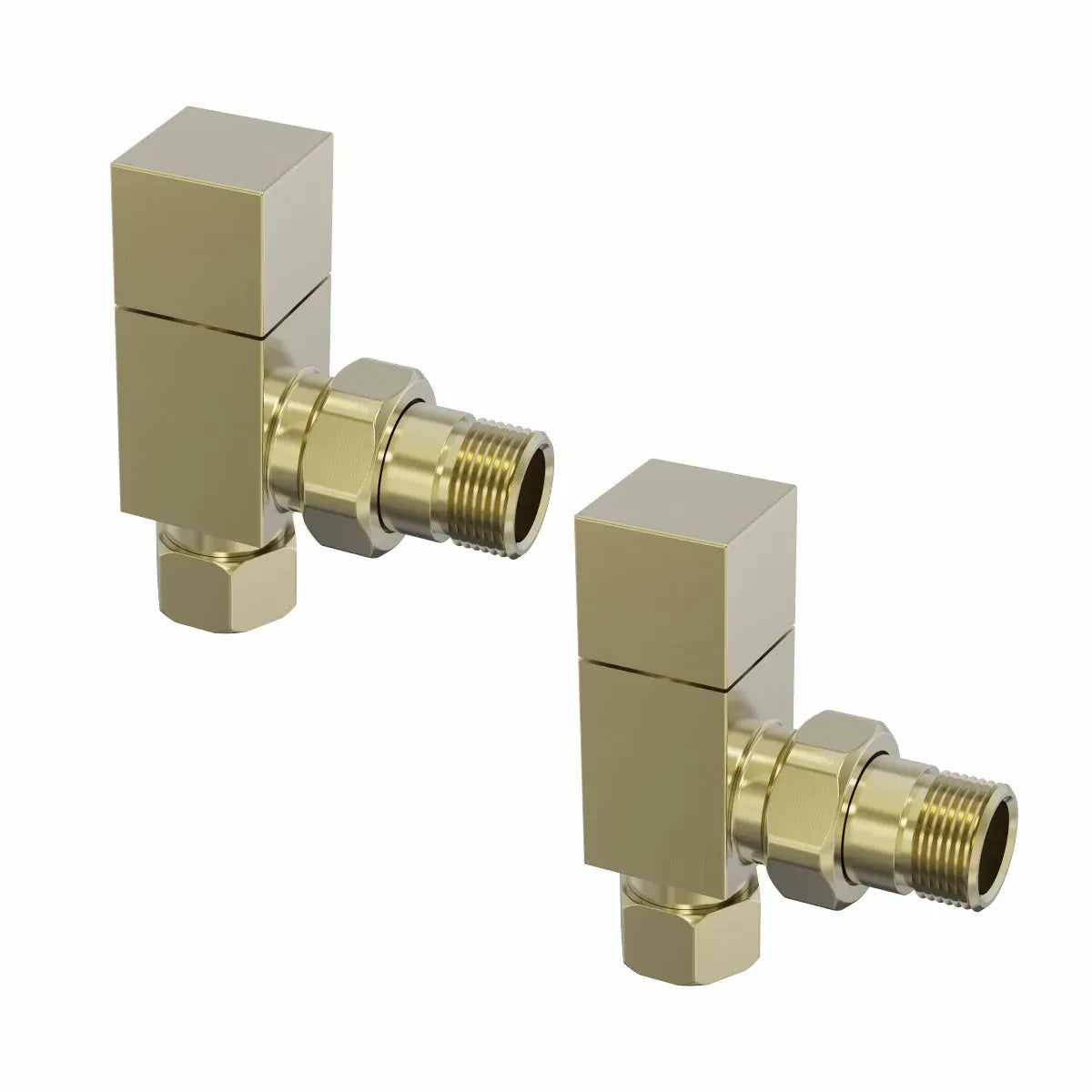 Modern square angled radiator valves - Warmthology