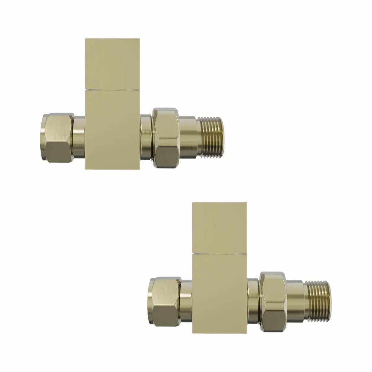 Modern square straight radiator valves - Warmthology