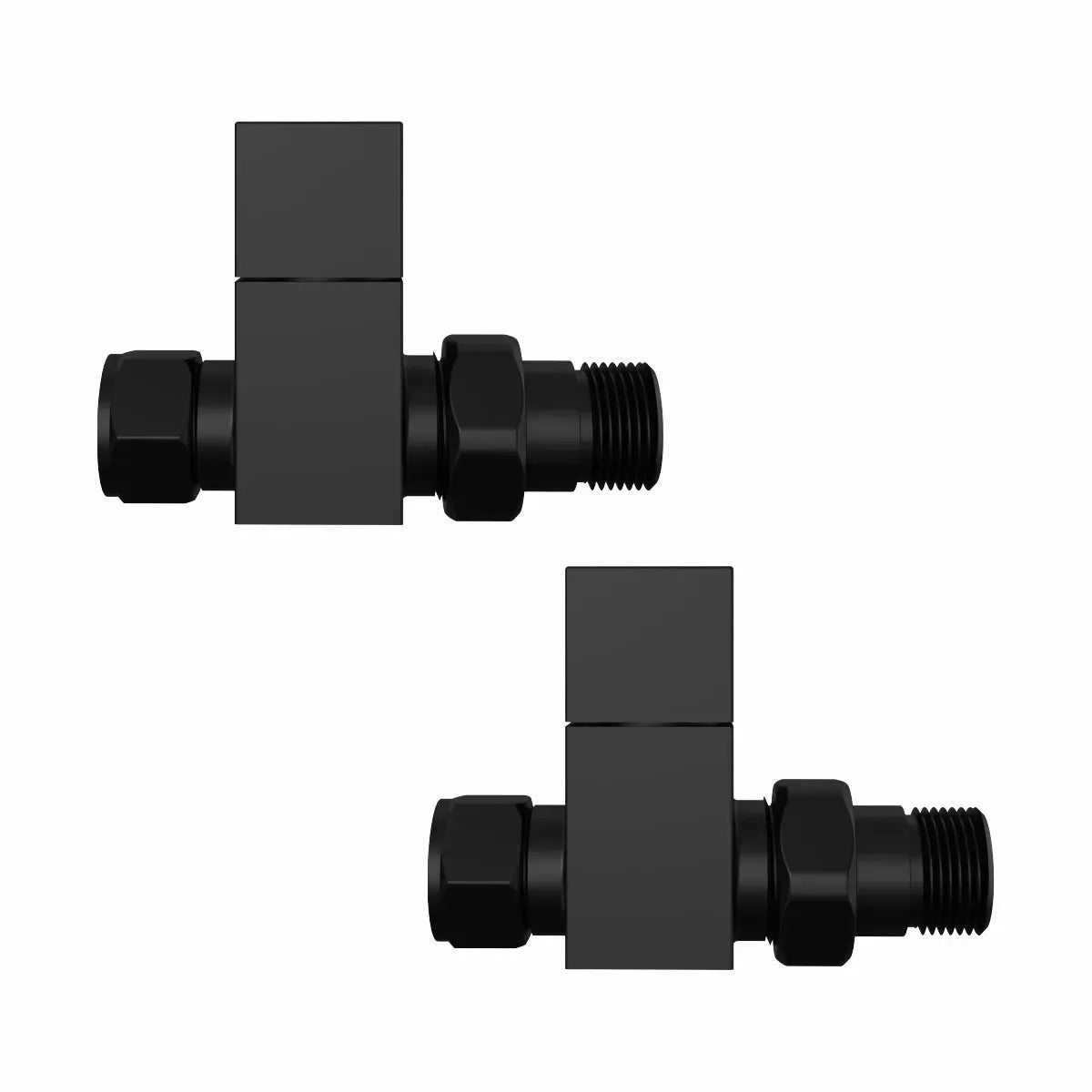 Modern square straight radiator valves - Warmthology