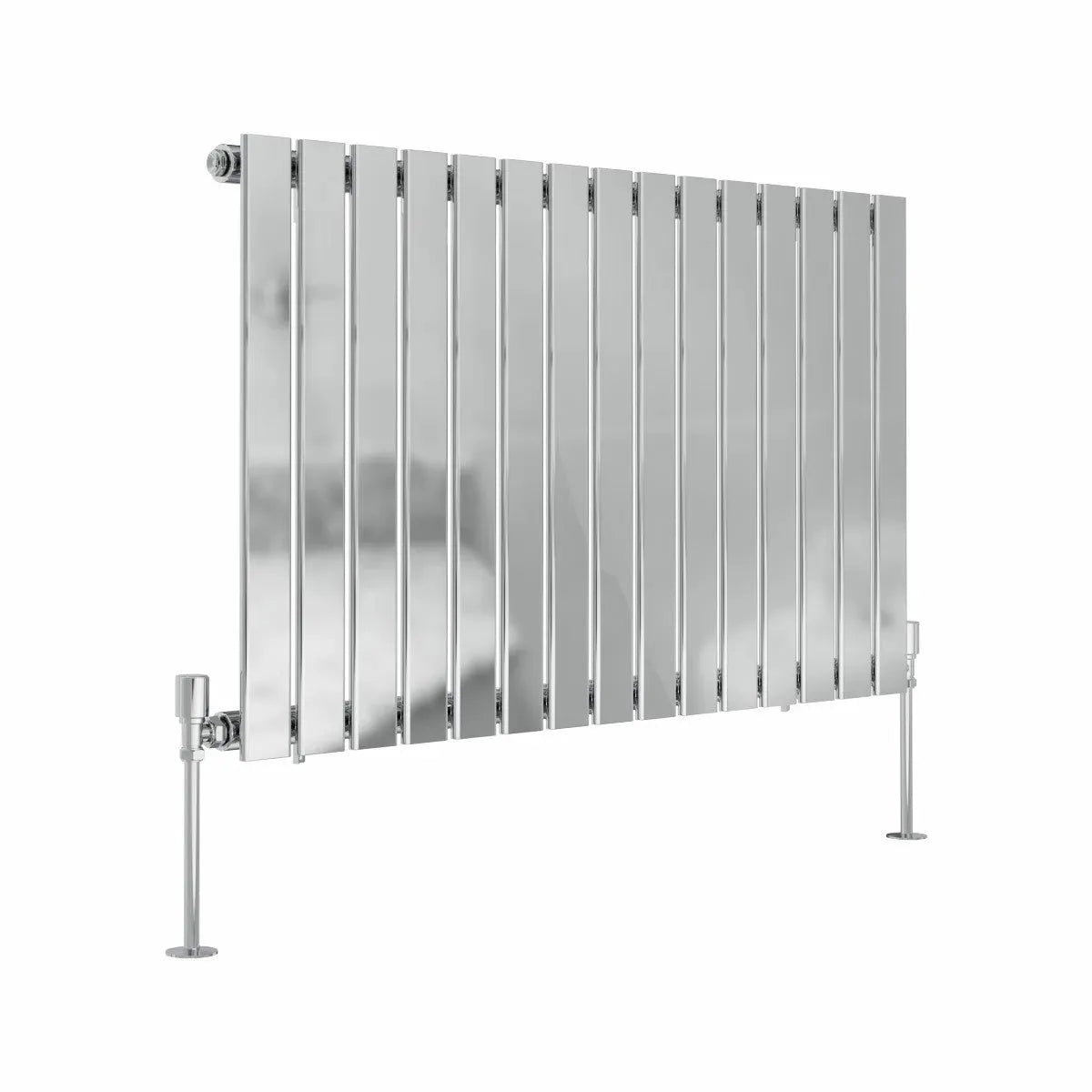 San Remo - Modern horizontal flat panel radiator chrome - Warmthology