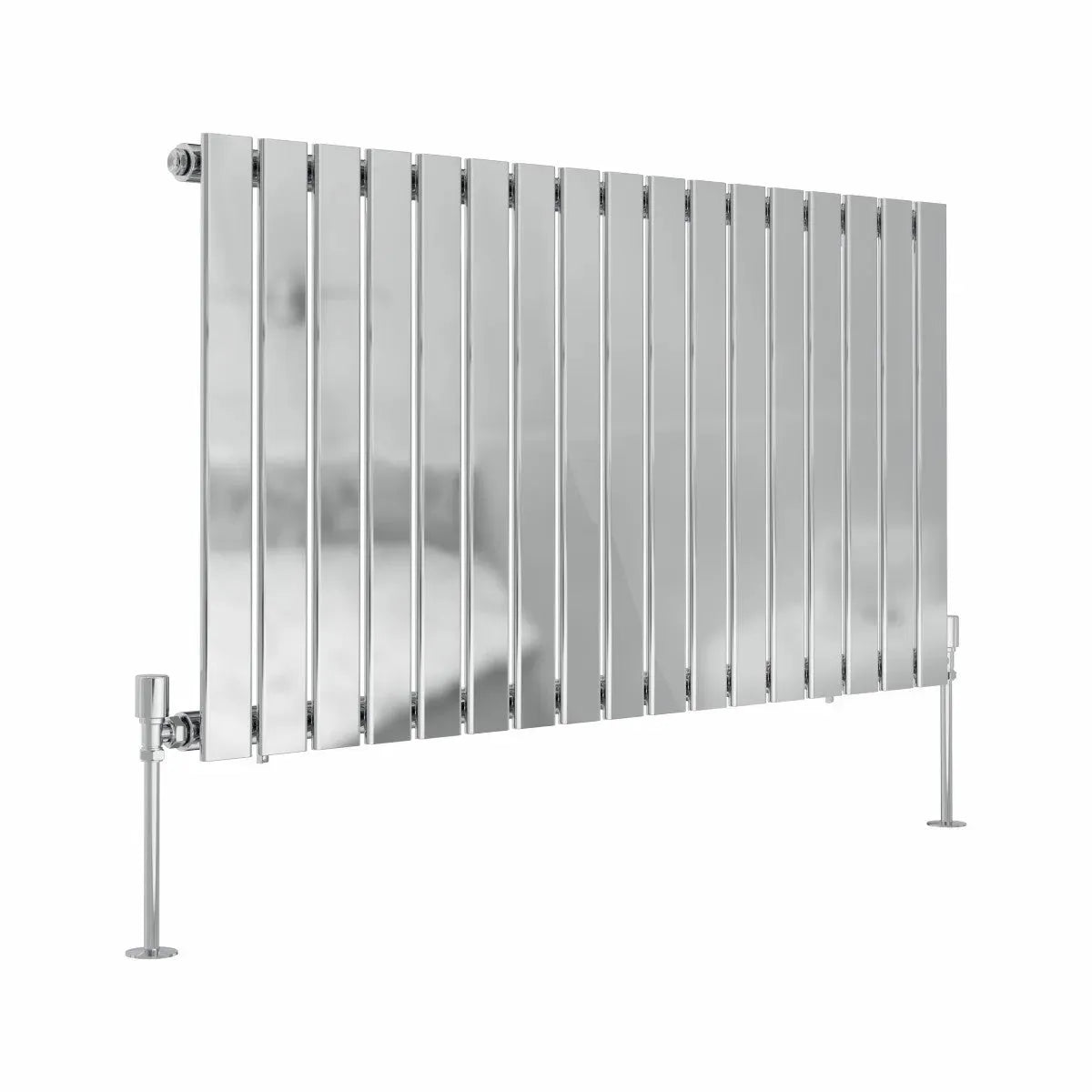 San Remo - Modern horizontal flat panel radiator chrome - Warmthology