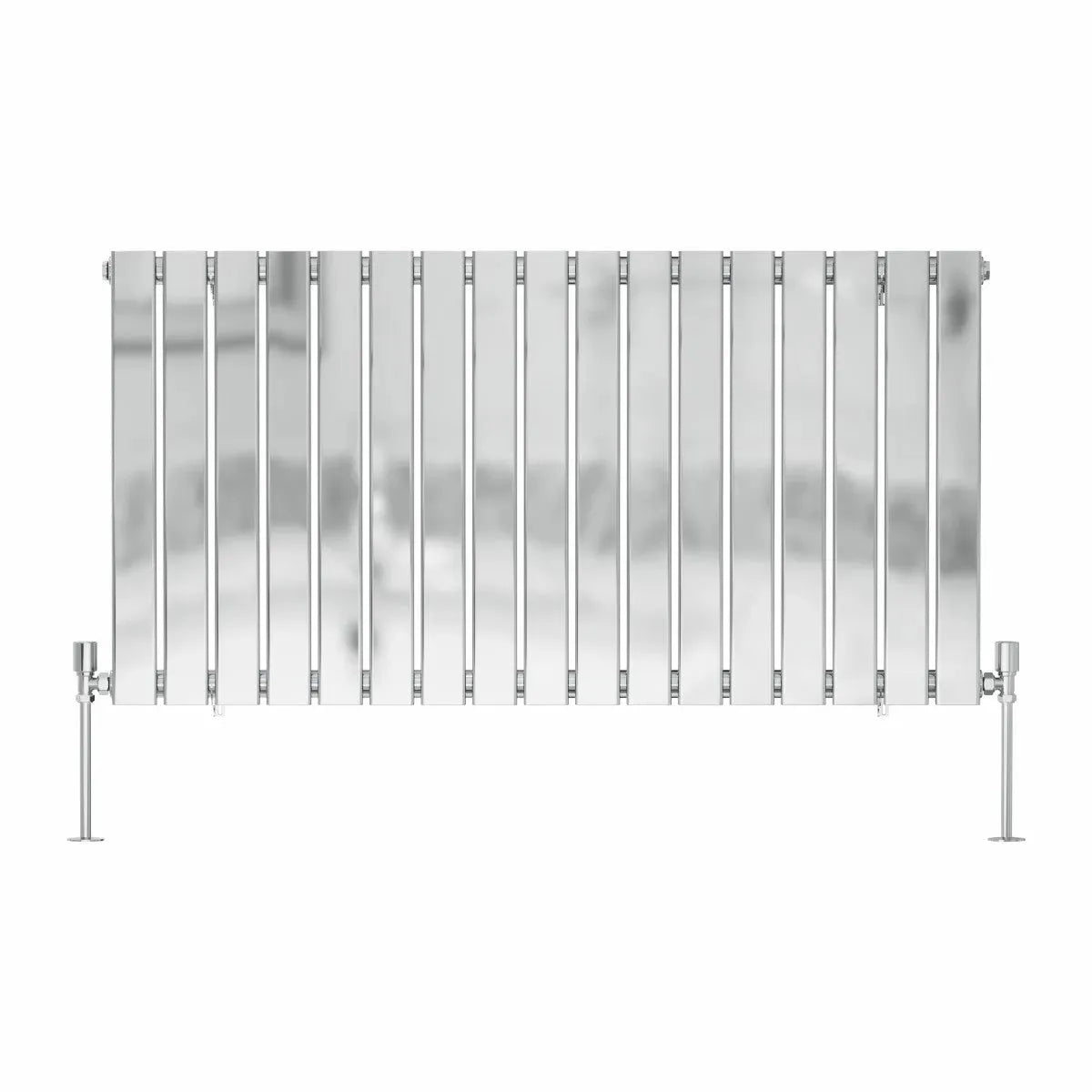 San Remo - Modern horizontal flat panel radiator chrome - Warmthology