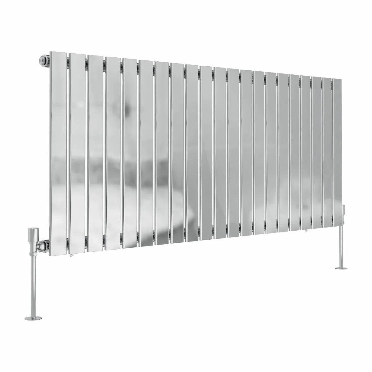 San Remo - Modern horizontal flat panel radiator chrome - Warmthology