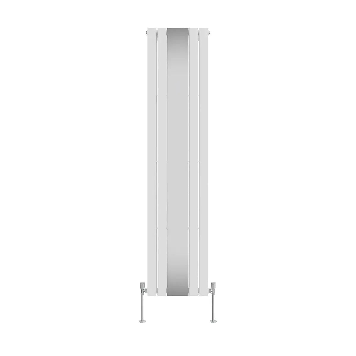 San Remo - Modern vertical flat panel mirror radiator white - Warmthology