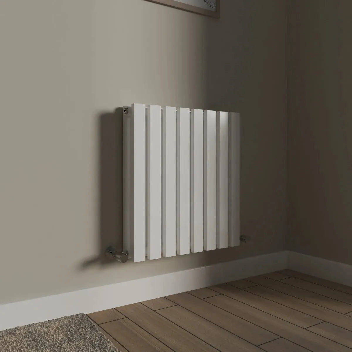 Teramo - Modern horizontal flat panel radiator white - Warmthology