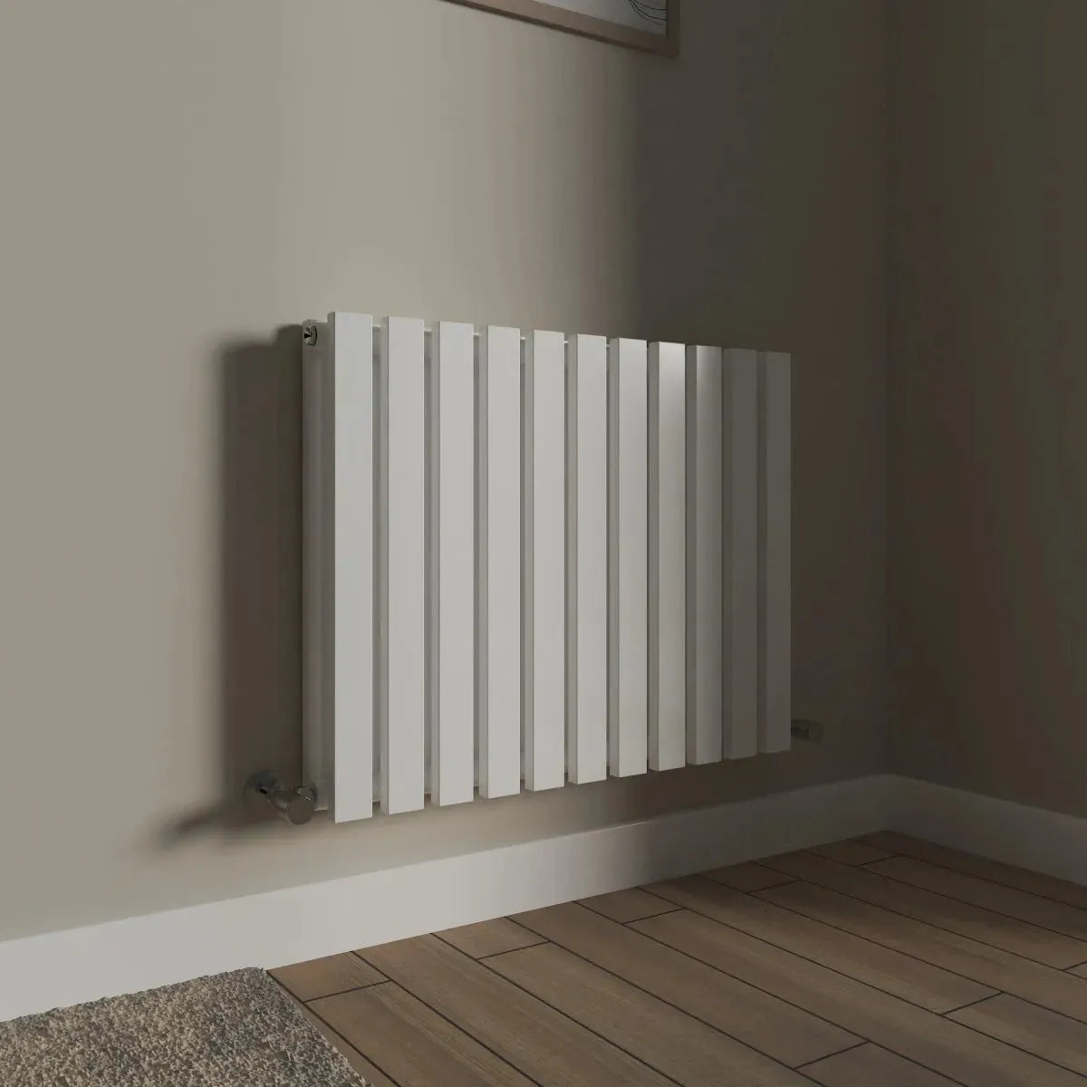 Teramo - Modern horizontal flat panel radiator white - Warmthology