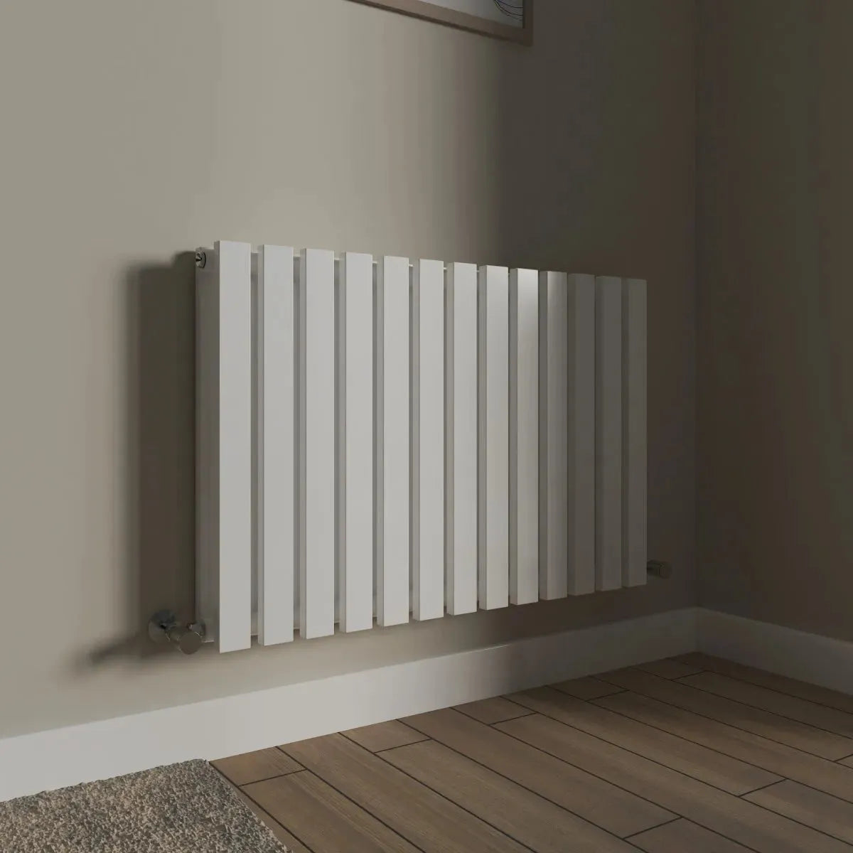 Teramo - Modern horizontal flat panel radiator white - Warmthology