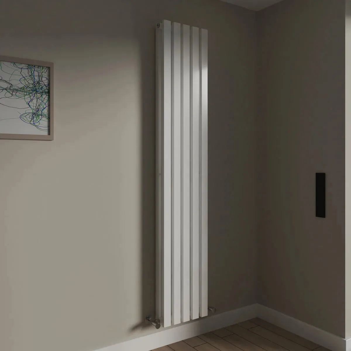 Teramo - Modern vertical flat panel radiator white - Warmthology