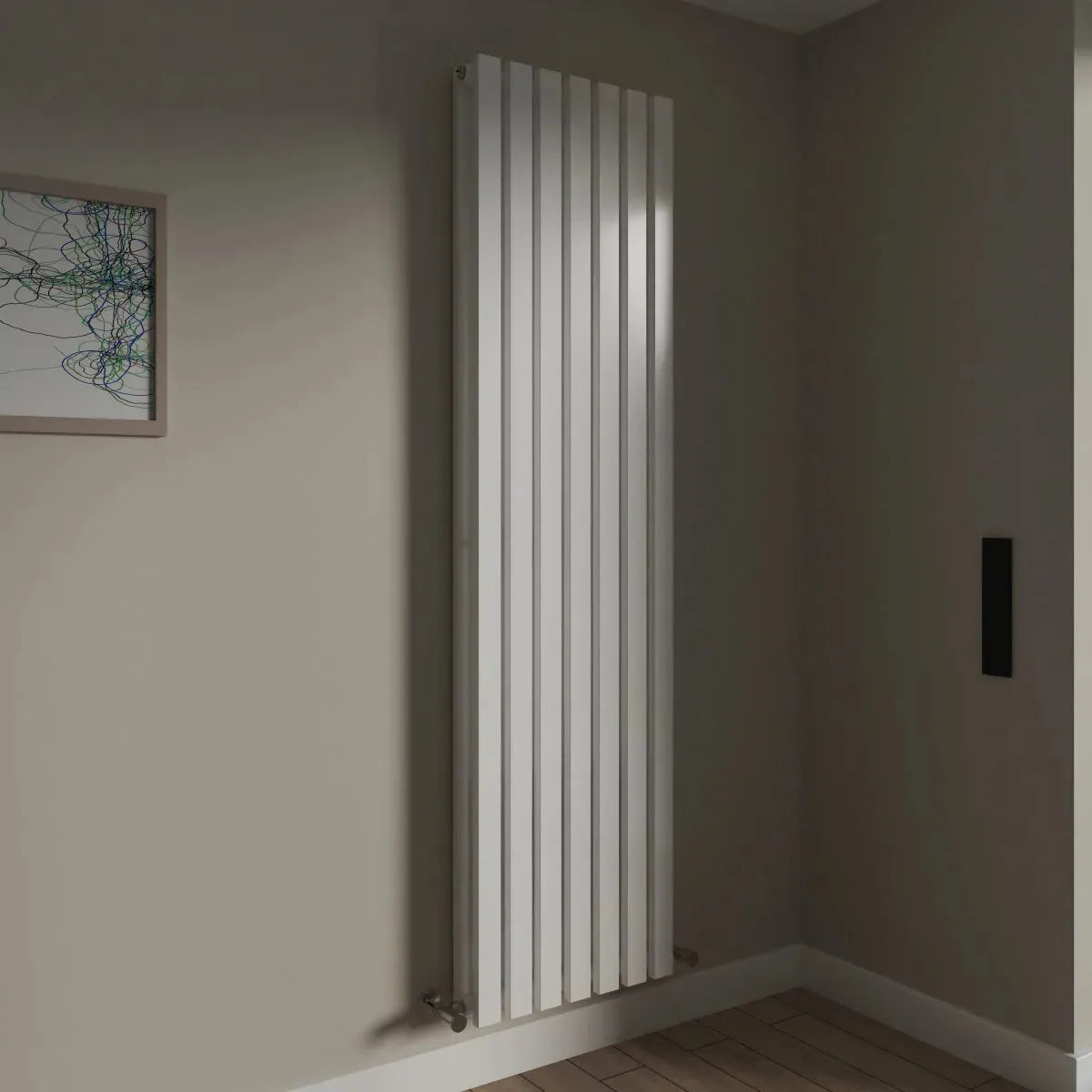 Teramo - Modern vertical flat panel radiator white - Warmthology