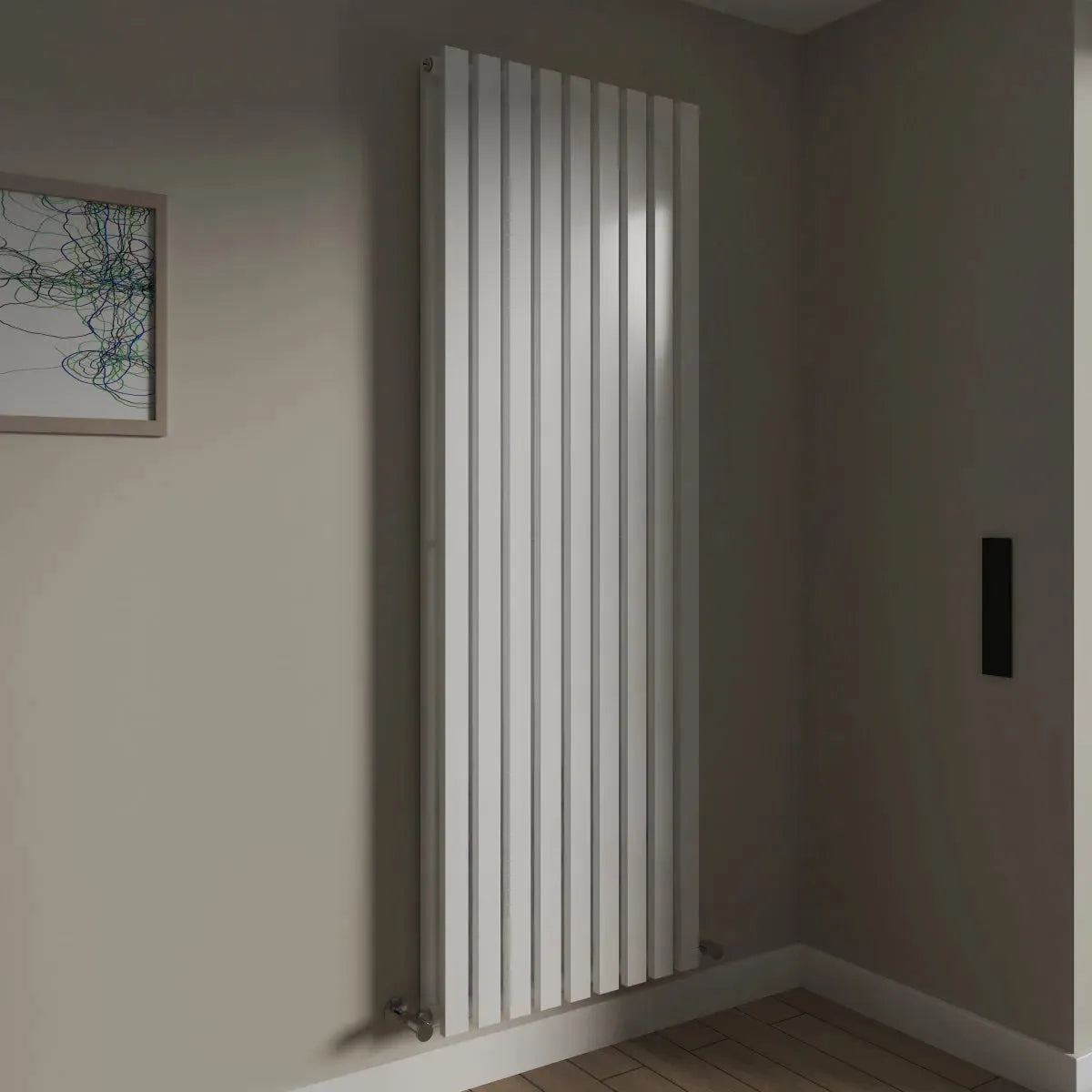 Teramo - Modern vertical flat panel radiator white - Warmthology