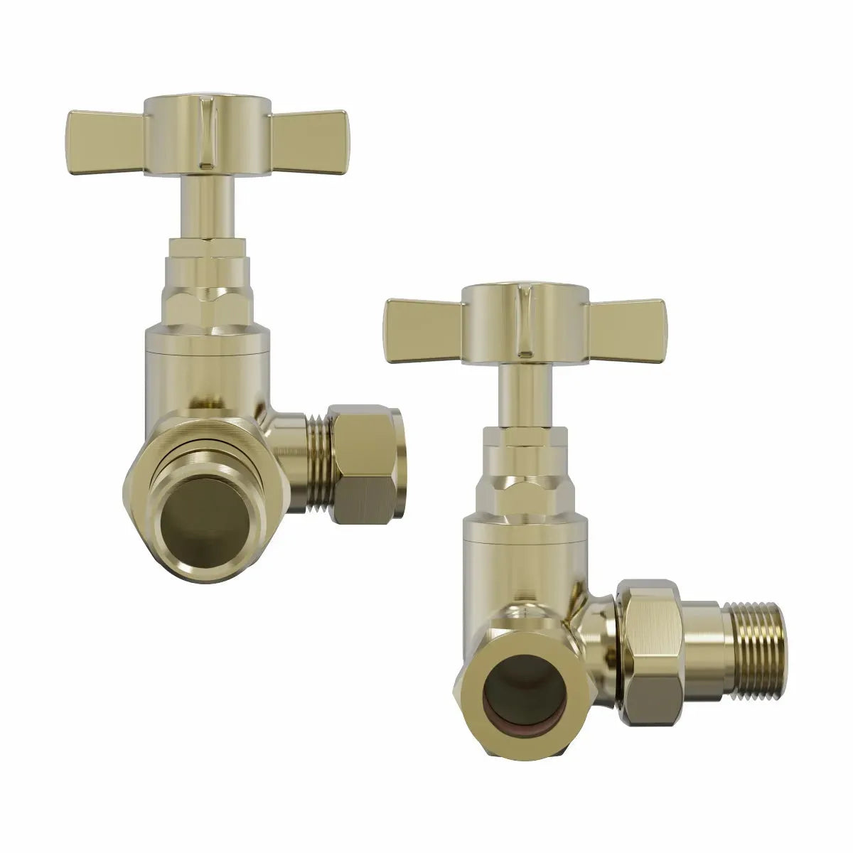 Traditional cross-head angled radiator valves - Warmthology