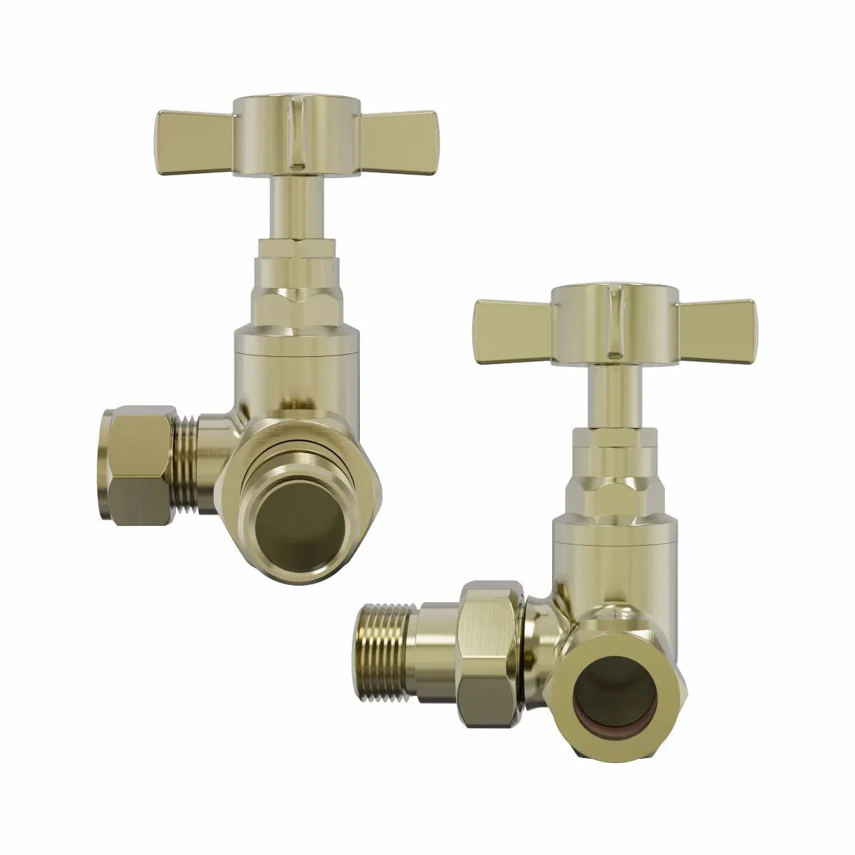 Traditional cross-head angled radiator valves - Warmthology