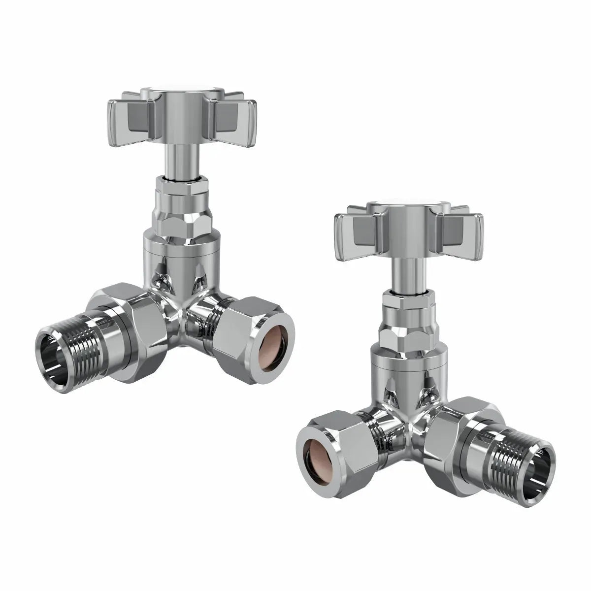 Traditional cross-head angled radiator valves - Warmthology