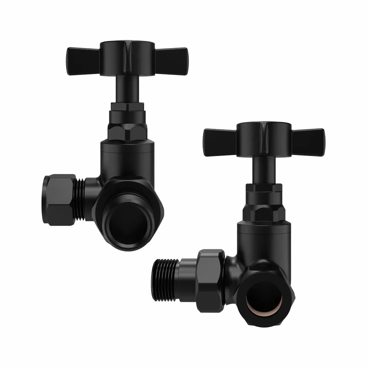 Traditional cross-head angled radiator valves - Warmthology