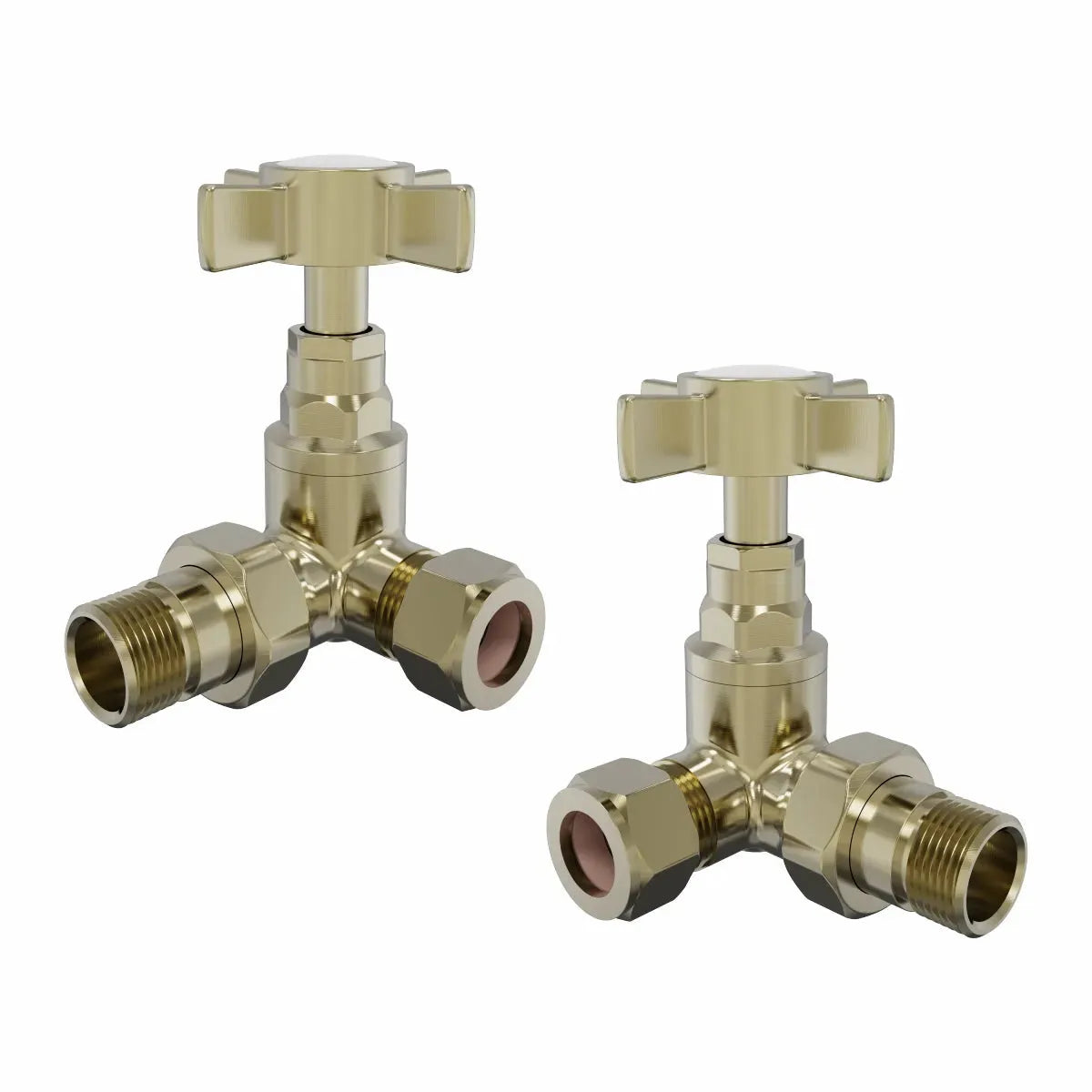 Traditional cross-head angled radiator valves - Warmthology