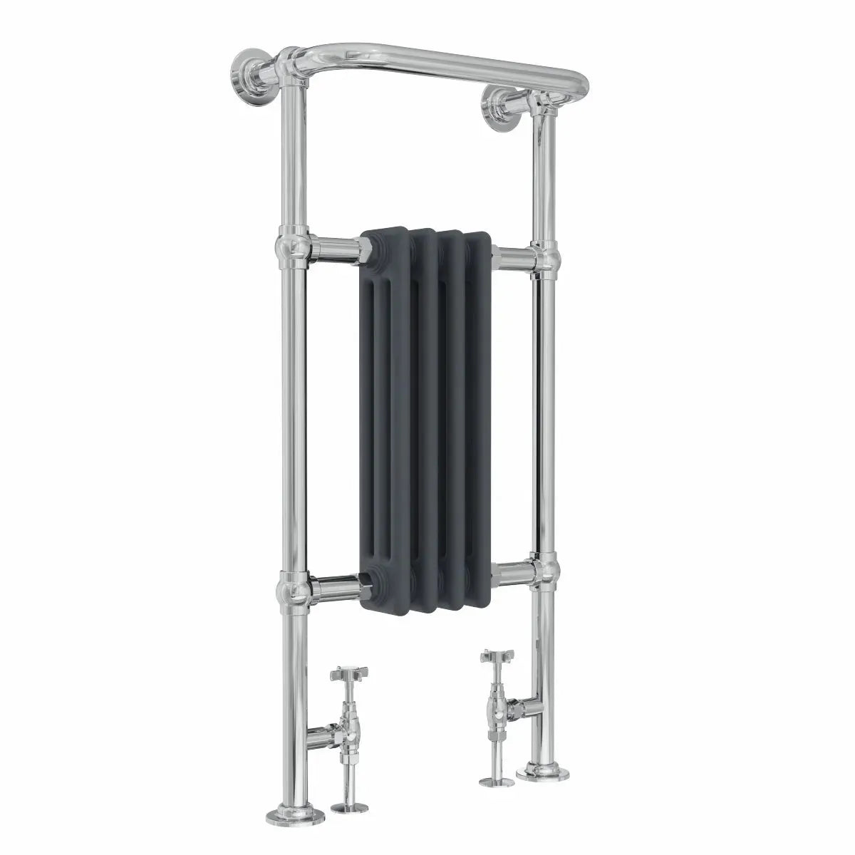 Varallo - Traditional heated towel rail anthracite - Warmthology